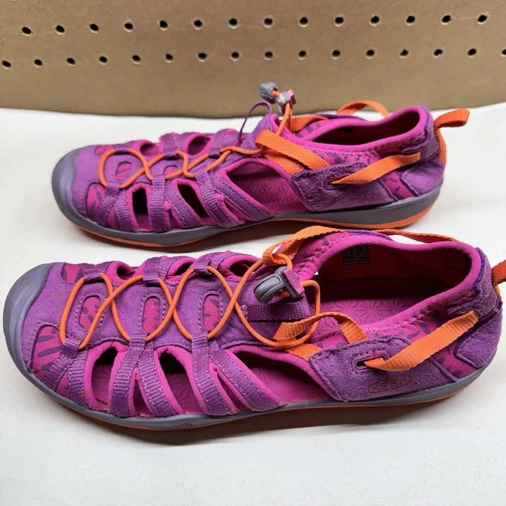 Keen Moxie Sandals Purple Wine/Nasturtium Washable Shoes 1016353 EU38 US 6 Youth